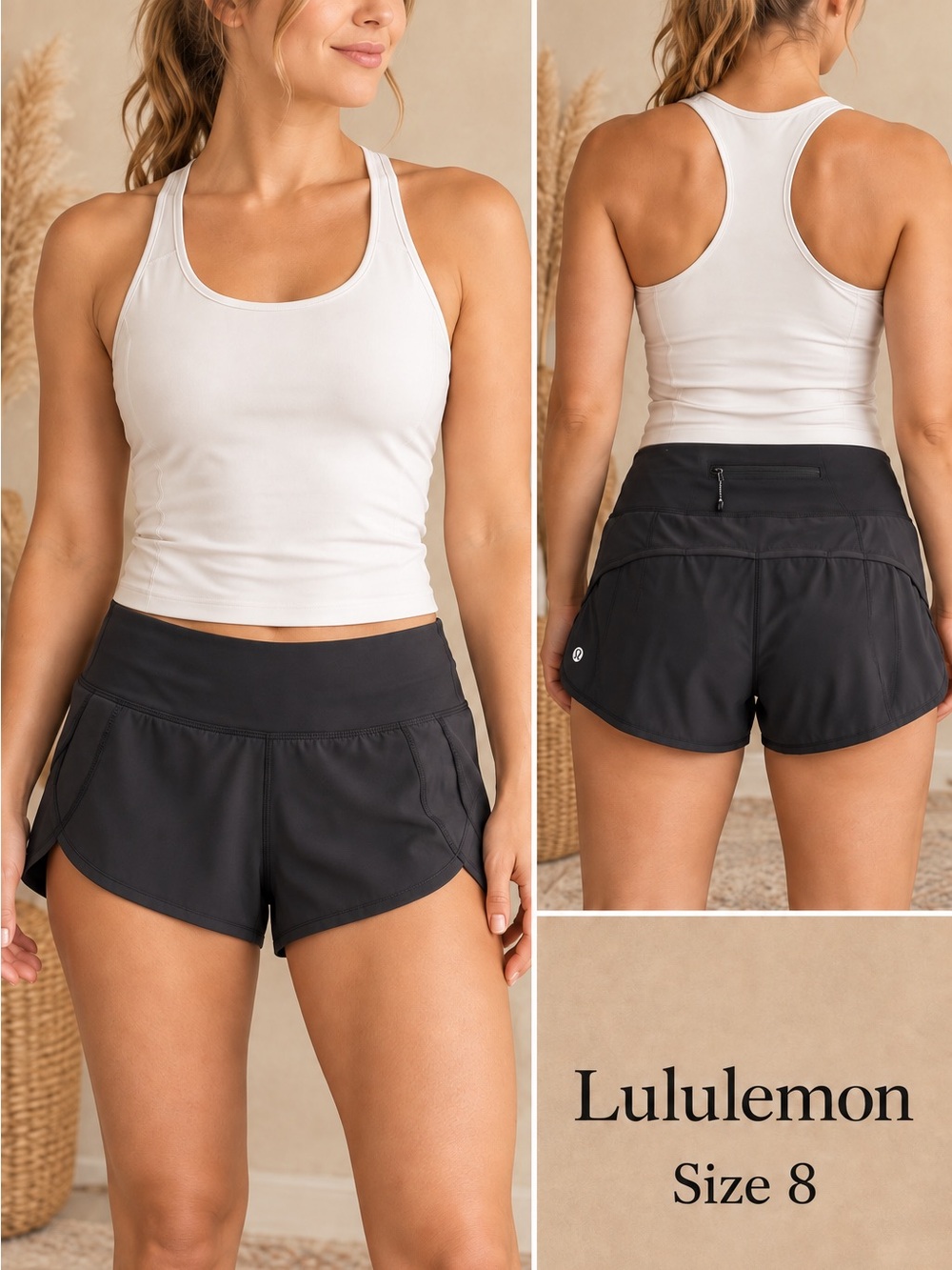 lululemon athletica Black Women's Athletic Running Shorts
